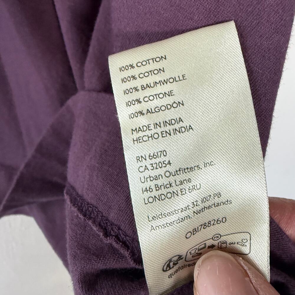Anthropologie Maeve purple V-neck cropped oversized top Size M - Picture 7 of 10